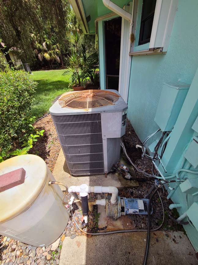 Port St Lucie AC unit showing wear in need of repair